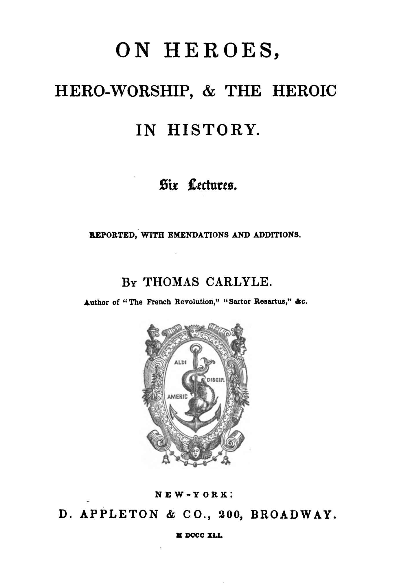 تصویر اولین چاپ کتاب کارلایل